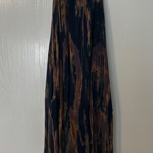 Blue and Brown TieDye Dress